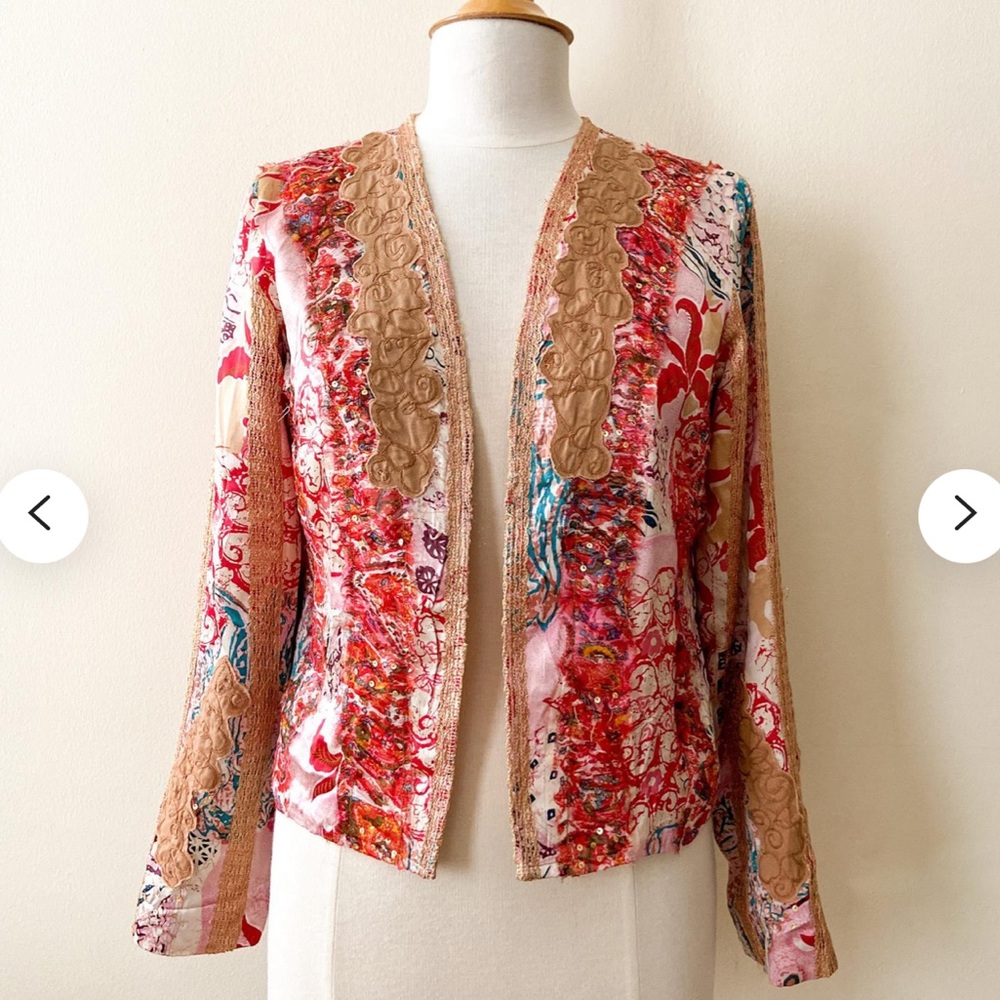 Vintage Sandy Starkman Women Jacket,100% Silk